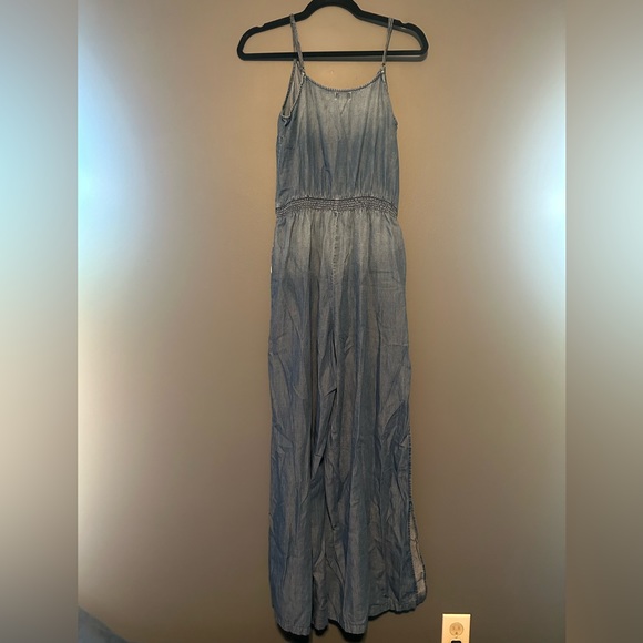 Jessica Simpson denim lightweight romper jumpsuit with slit size M medium - Picture 5 of 5